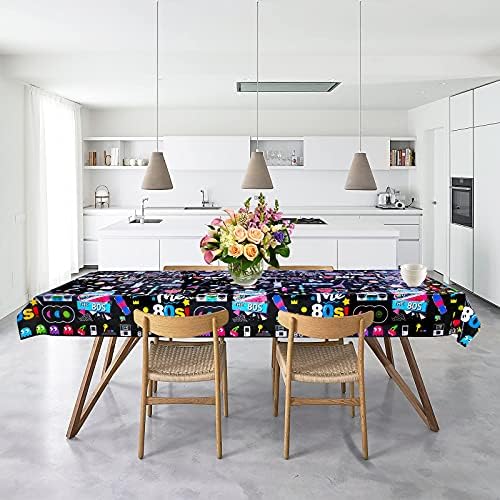 Lcoor 3-Piece 80s Style Tablecloths Set