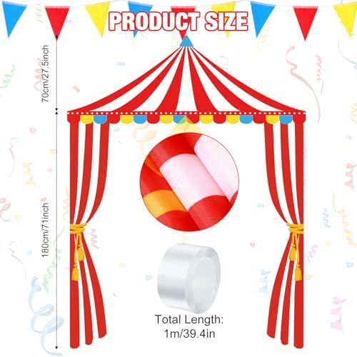 4 Pcs Halloween Carnival Decor Banners with Adhesive