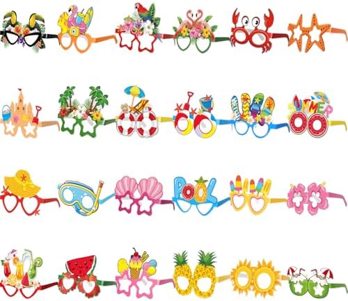 24 Pcs Pool Party Funny Sunglasses for Party Favors