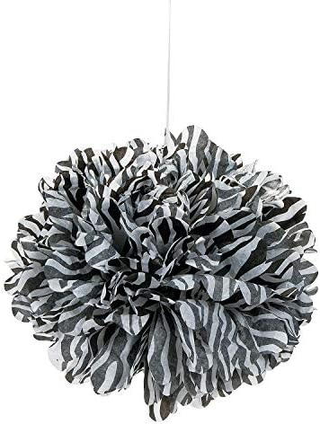 Fun Express Zebra Print Pom Poms - Pack of 3