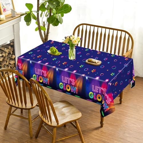 Lide Road Glow in The Dark Tablecloth Set 2 Pcs 54x87In