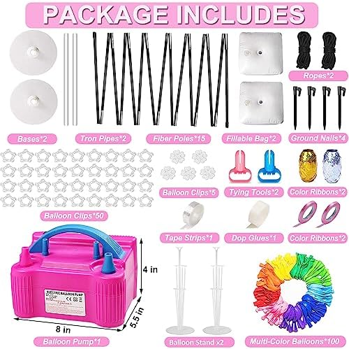 Balloon Arch Kit with Electric Pump 10ft Wide
