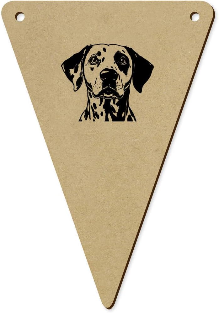 5 pcs Dalmation Portrait Wooden Bunting Flags BN00087089