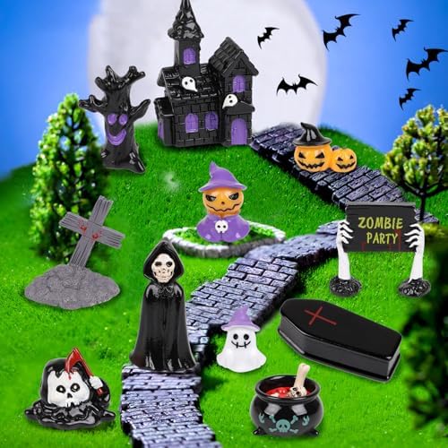 CCINEE 48pcs Halloween Mini Resin Figurines for Decor