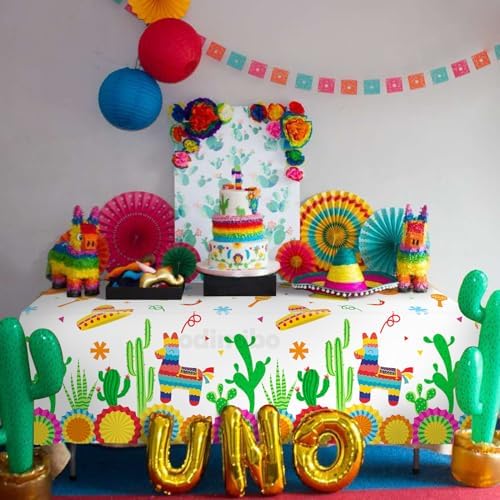 Odimibo Fiesta Tablecloth Plastic Disposable