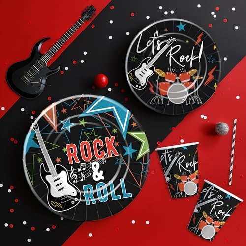 Rock And Roll Party Tableware Set for 24 Guests