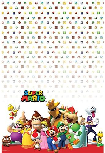 Super Mario Themed Plastic Table Cover 54x96