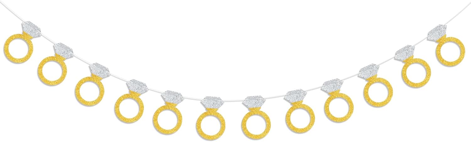 Diamond Ring Garland Bachelorette Party Banner Engagement Decor
