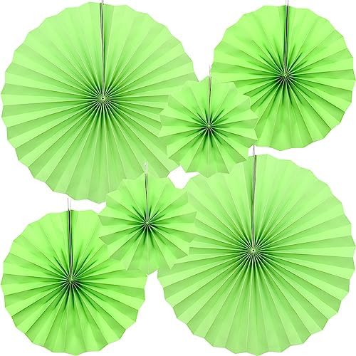 CEEYSEE 6 Piece Hanging Paper Fans Party Decoration Set