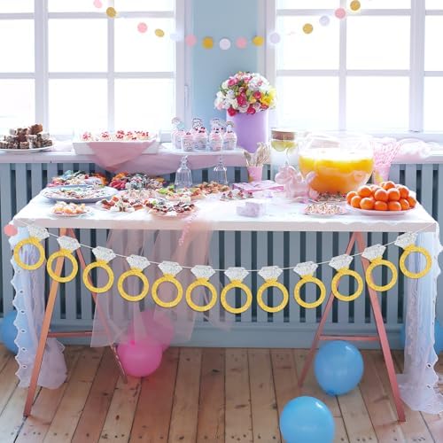Diamond Ring Garland Bachelorette Party Banner Engagement Decor