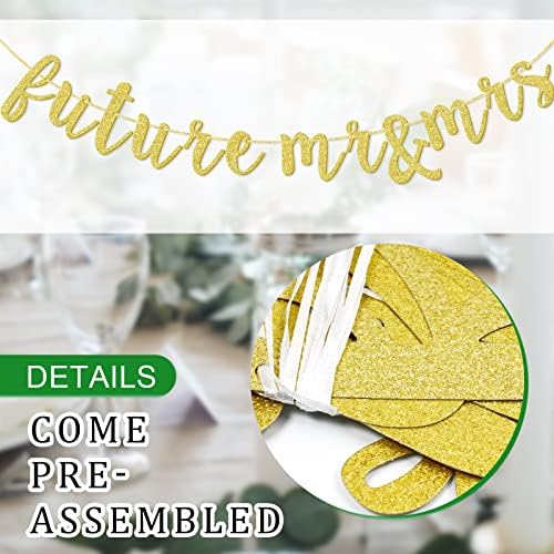 Gold Glitter Future Mr Mrs Banner