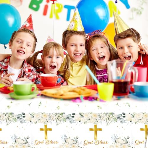OULUN 2Pcs God Bless Party Tablecloth 42 x 70