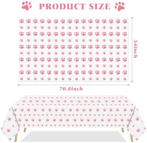 ZAKVOOR 4 Pack Puppy Paw Print Tablecloths