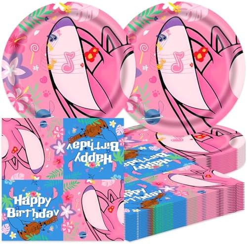 40 Packs Cartoon Party Plates and Napkins Set