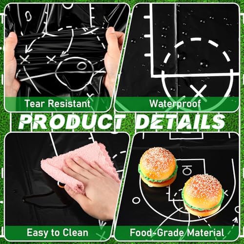 4 Pcs Basketball Theme Tablecloths for Parties