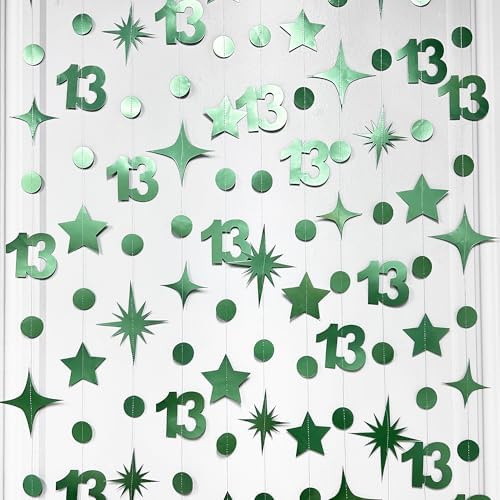Sage Green 13th Birthday Garland Decorations