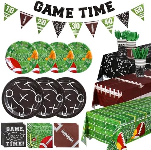 3pcs Football Party Tablecloths Rectangular Plastic 108x54