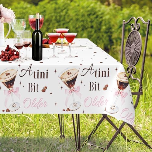3Pcs Espresso Martini Tablecloths 54 x 108 Inch