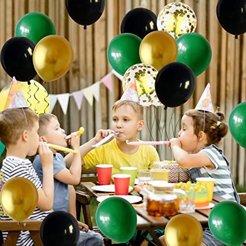 Black Gold Green Balloons Graduation Party Decor 60PCS