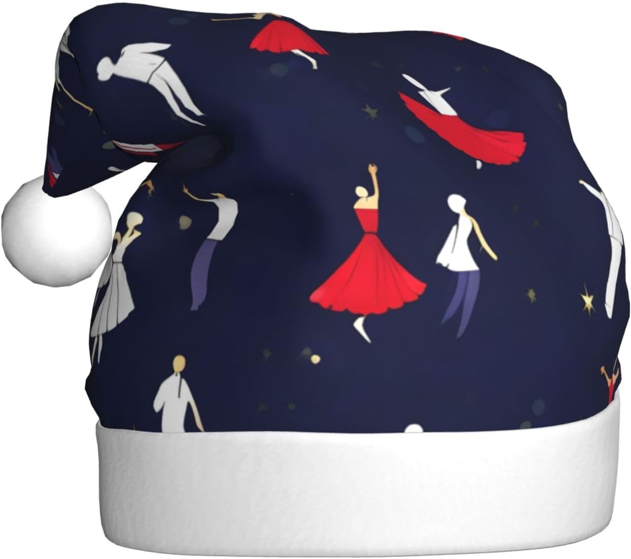 Personalized Santa Hat with Ballroom Dance Pattern