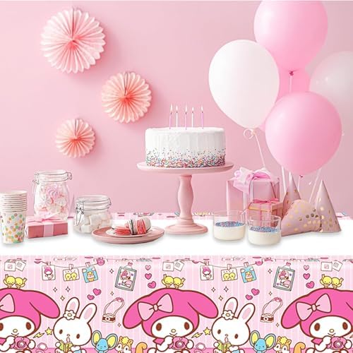 2Pcs Melody Tablecloth Disposable for Birthday Party Decorations