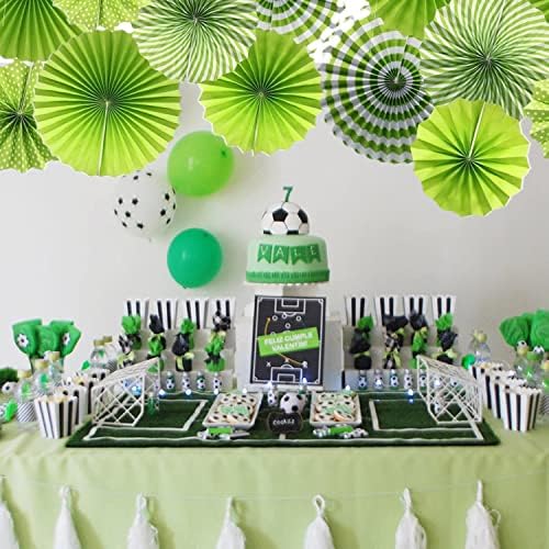LRCXL 12PCS Party Hanging Paper Fans Set Green