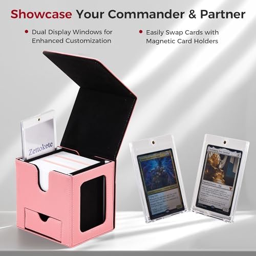 Zettokete MTG Commander Deck Box with Dice Tray and Dual Display