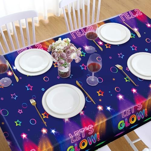 Lide Road Glow in The Dark Tablecloth Set 2 Pcs 54x87In
