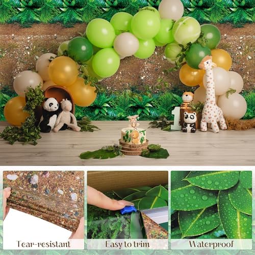 Kochorie 100 Ft x 54 Inch Jungle Tablecloth Roll with Cutter Box