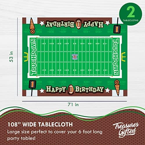 Treasures Gifted Football Birthday Tablecloth - Pack of 2