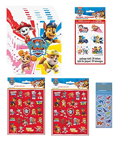 Paw Patrol Party Favor Bundle with 8 Bags and 24 Tattoos