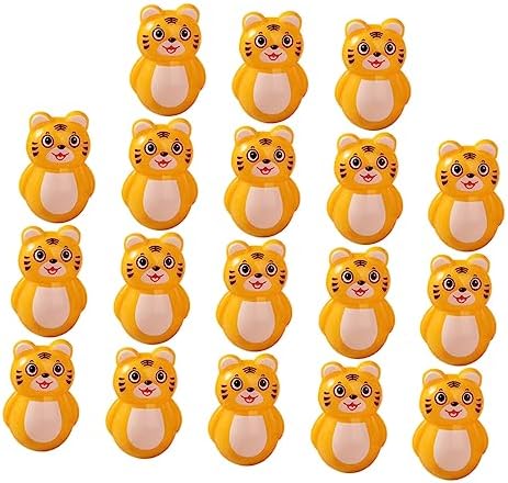20pcs Tiger Tumbler Toy Wobbling Home Decor for Kids