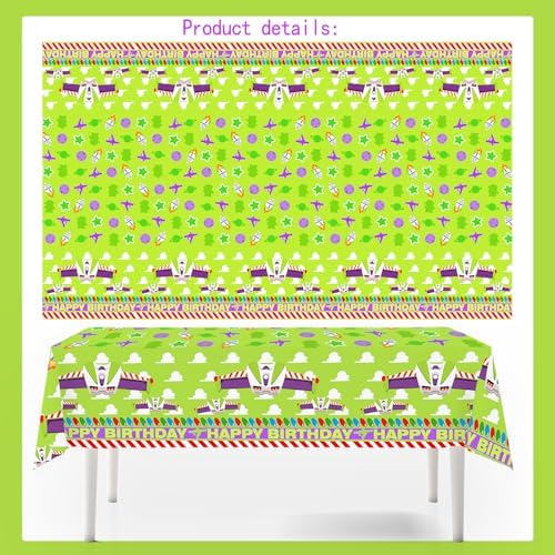 4pcs Purple Sky and White Clouds Cow Cartoon Party Tablecloths
