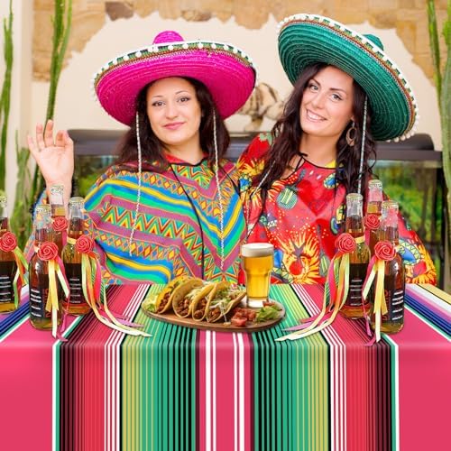Hxezoc Mexican Stripe Tablecloth 54 x 108 Inch