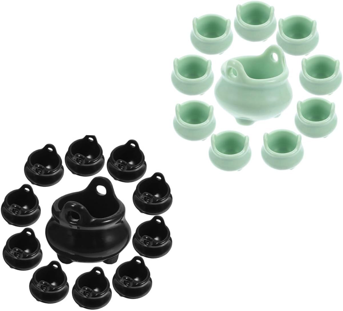 Toyvian 80pcs Miniature Witch Cauldron Pots Halloween Decorations