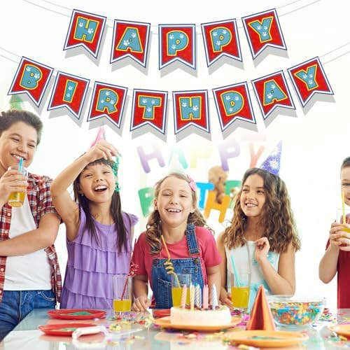 Dog Paw Happy Birthday Banner for Kids