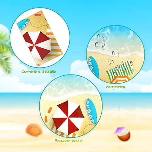PHOGARY 3 Pieces Ocean Waves Tablecloths for Beach Parties