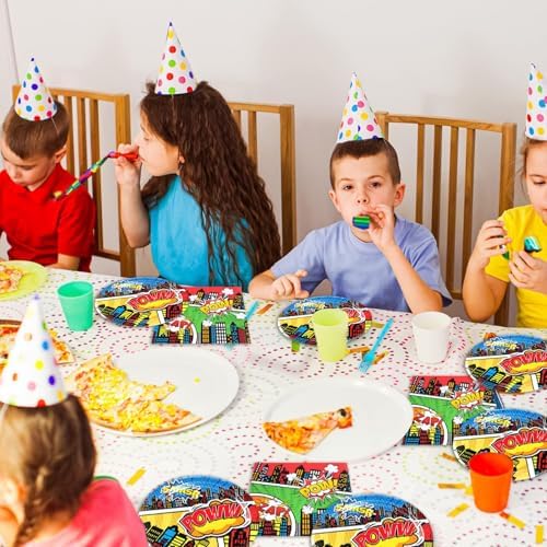 40 Piece Hero Theme Party Set - Birthday and Event Supplies
