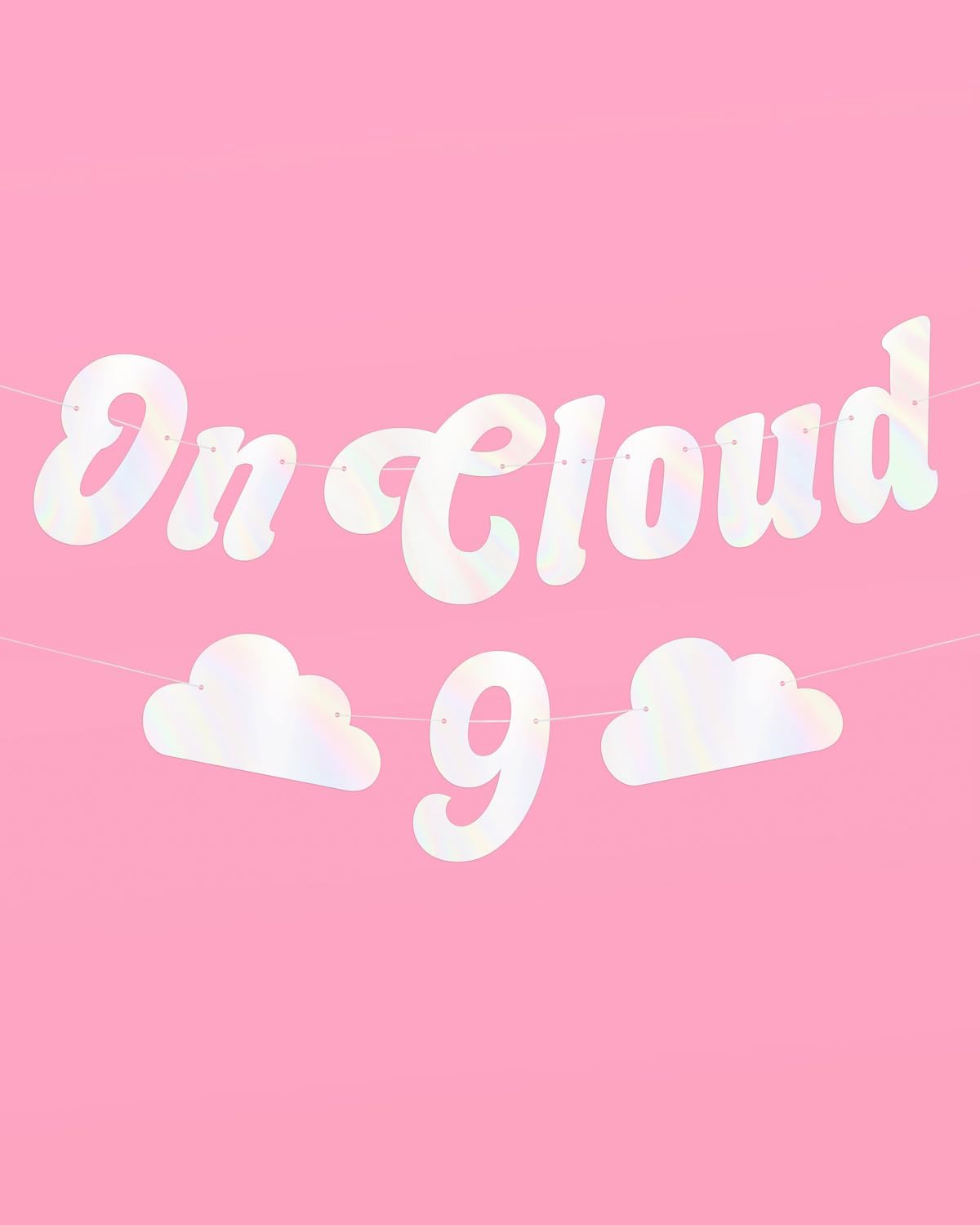 XO Fetti On Cloud Nine Banner - White 5 Ft