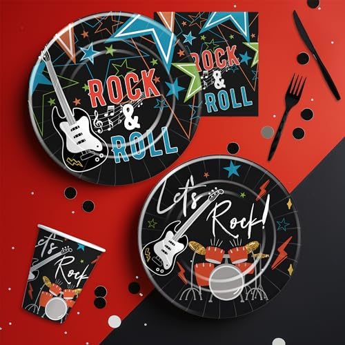 Rock And Roll Party Tableware Set for 24 Guests