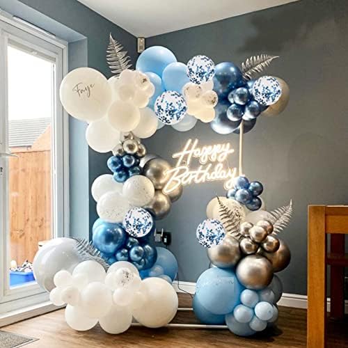 Blue and White Balloons Set for Birthday Parties