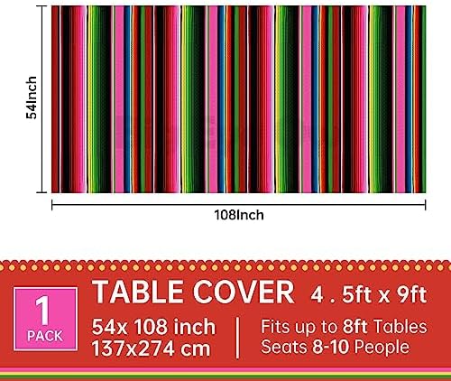 Mexican Fiesta Tablecloth 54x108 Inch