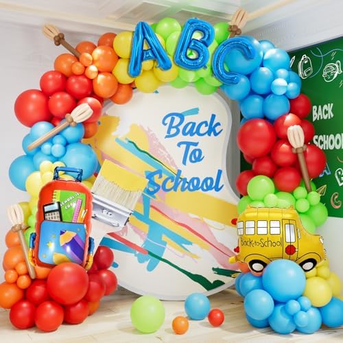 Back to School Balloon Arch Kit with 164PCS Rainbow Balloons