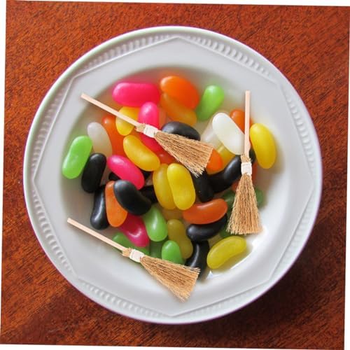 PRETYZOOM 12Pcs Miniature Witch Brooms Halloween Decor