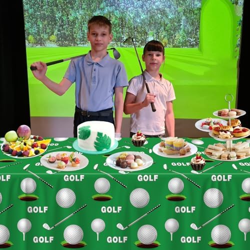 4 Pack Golf Theme Tablecloths for Birthday Parties