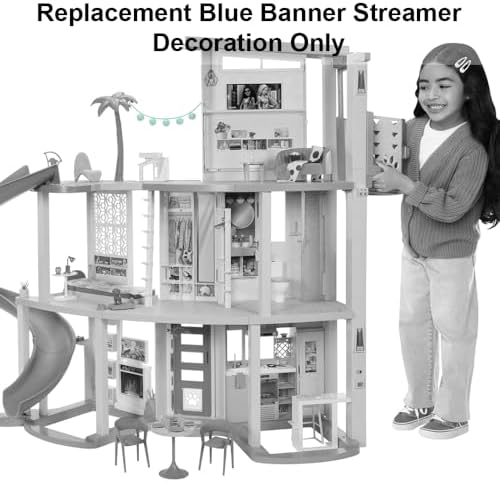 Barbie Replacement Blue Banner Streamer Decoration