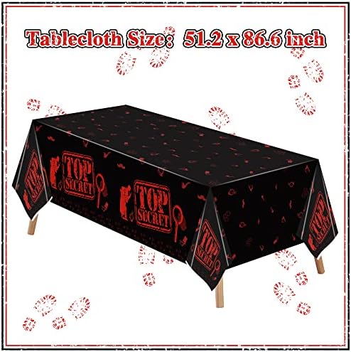 3PCS Spy Party Tablecloths for Kids Birthday Decor