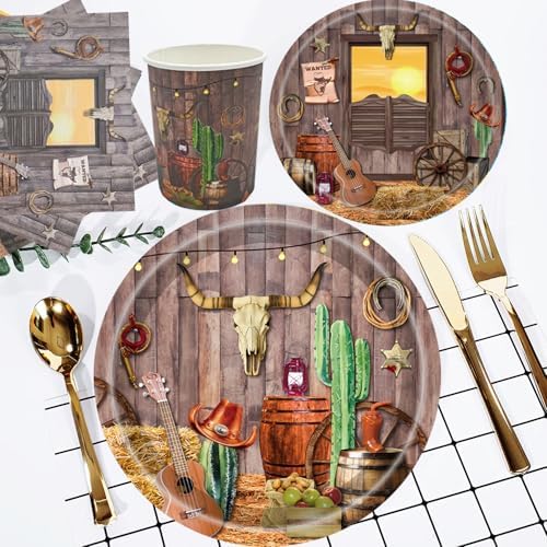 175Pcs Western Cowboy Party Supplies Set