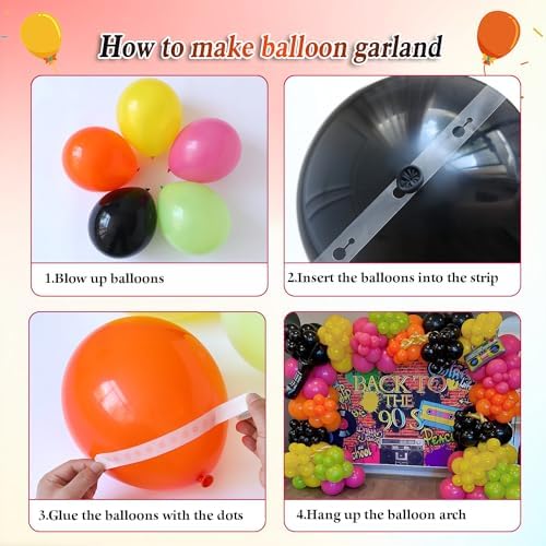 80s 90s Disco Party Decorations 149Pcs Balloon Kit