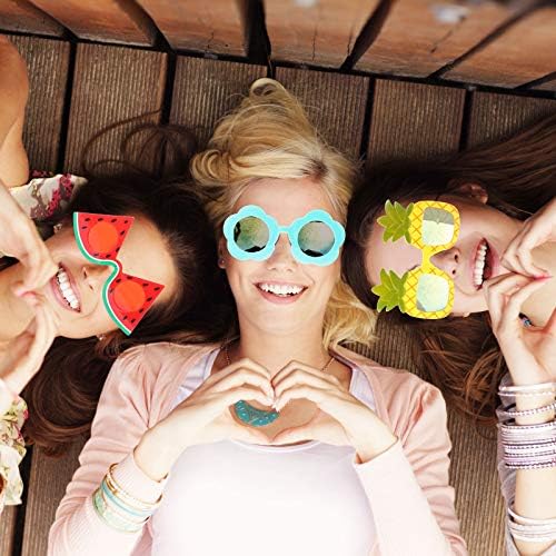 8 Pairs Luau Party Sunglasses for Beach Theme Events